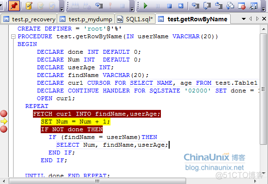 mysql 存储过程 调用存储过程 mysql存储过程调试工具_mysql_04