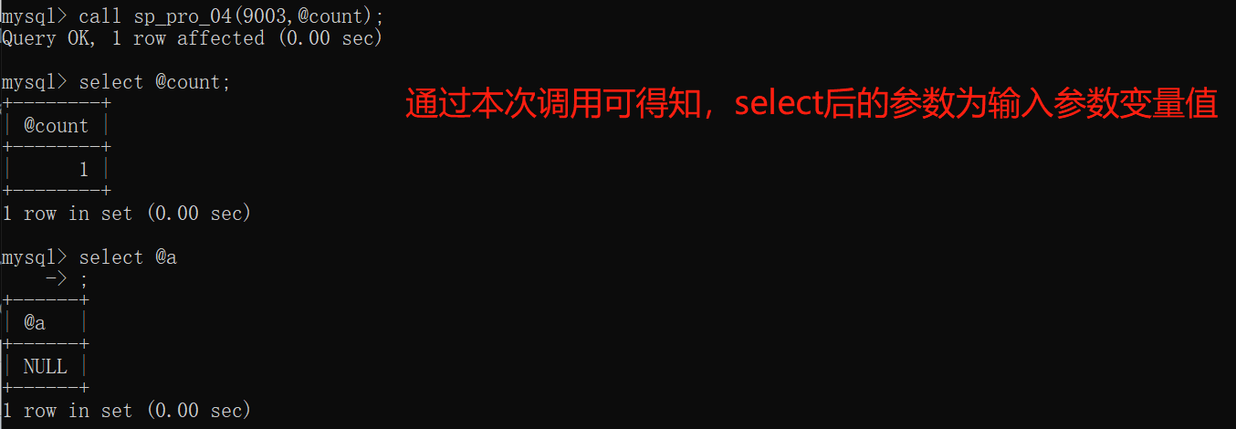 mysql 调用 存储过程 mysql调用存储过程输出参数_数据库表_03