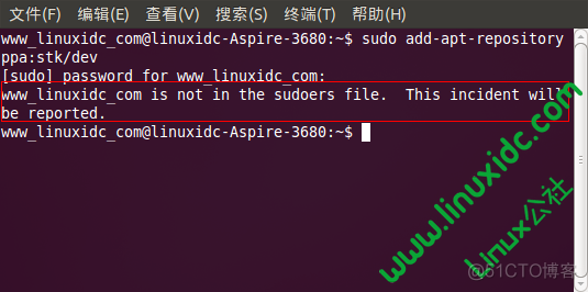 Ubuntu技巧之 is not in the sudoers file解决方法_ubuntu