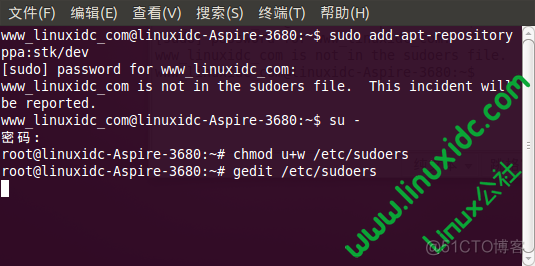 Ubuntu技巧之 is not in the sudoers file解决方法_用户名_02