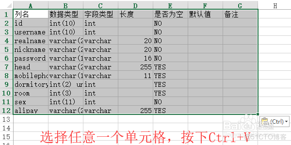 mysql导出表结构为word文档 mysql导出所有表的表结构_复制粘贴_06