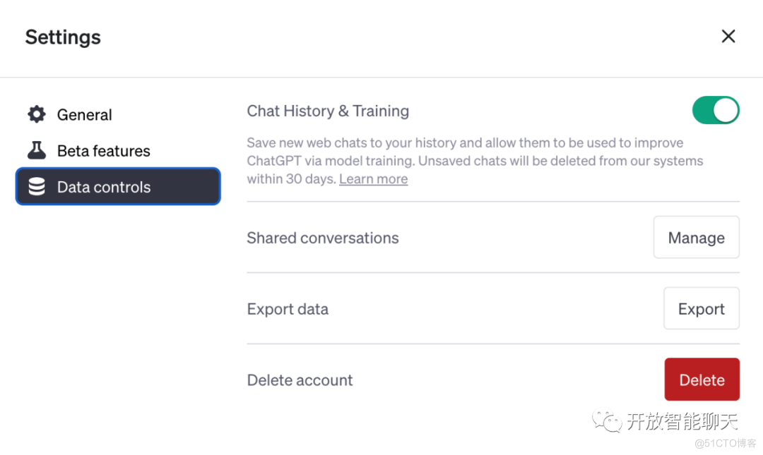 ChatGPT 推出新功能：共享链接，与您的朋友们分享ChatGPT对话_数据导出_13