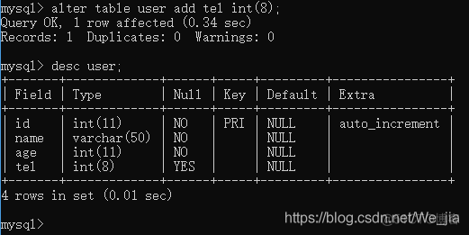 命令行启动mysql 命令行启动mysql数据库_表名_15