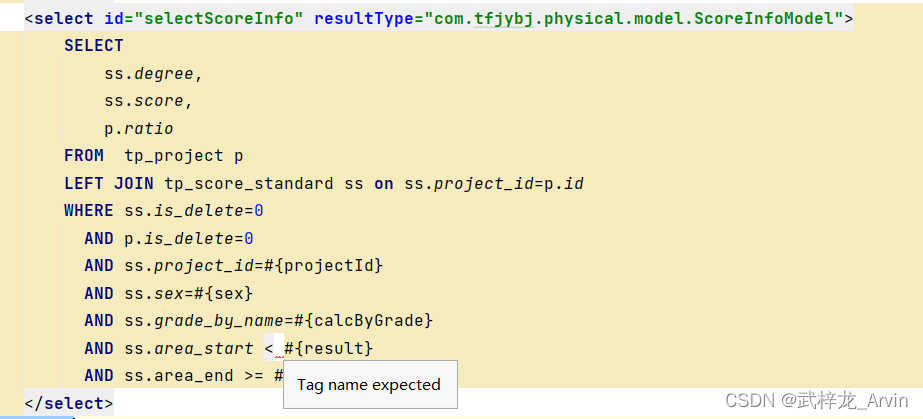 Mybatis提示Tag name expected的问题_mysql