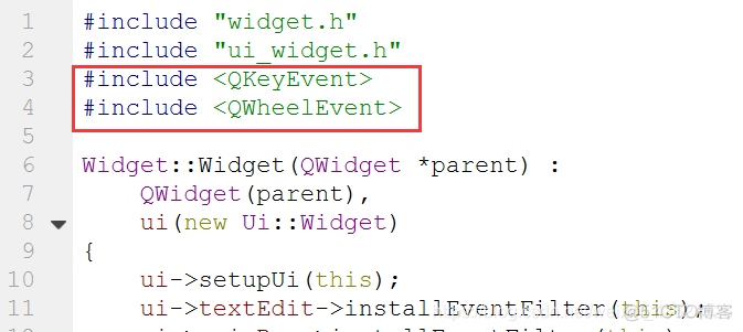 Qt 事件过滤器简单案例_#include_03
