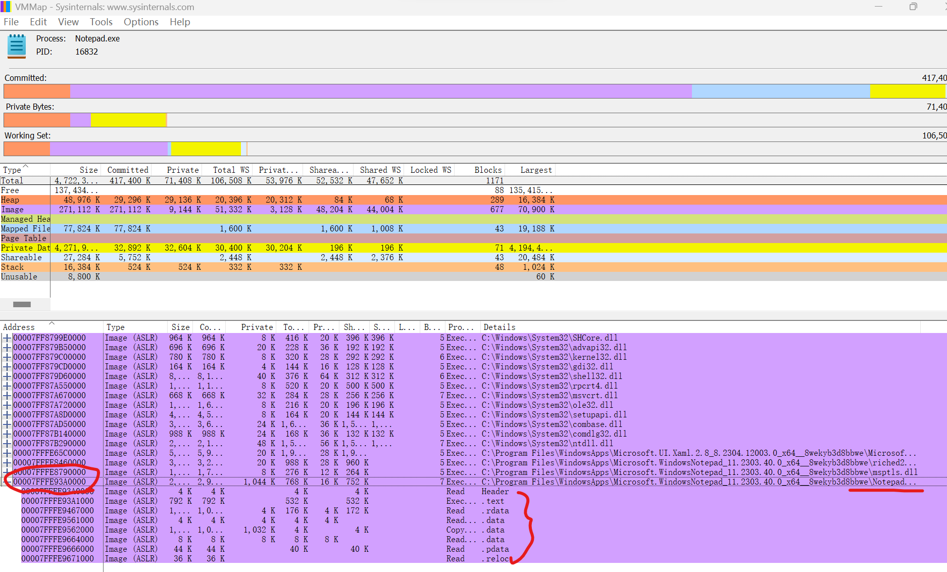 vmmap查看进程虚拟内存和x64dbg是一样的_volatility_04