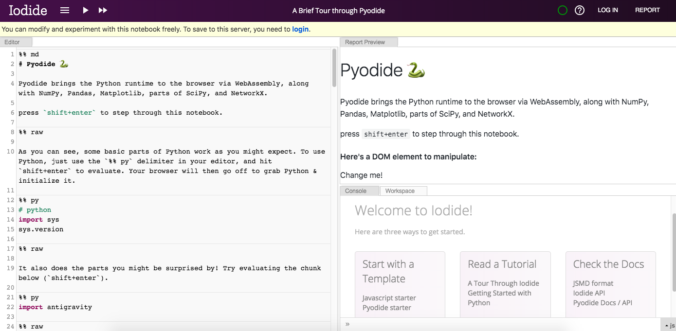 Pyodide：Mozilla将Python引入浏览器_ide