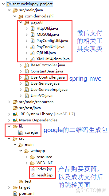 JAVA微信扫码支付模式二功能实现完整例子_java_03
