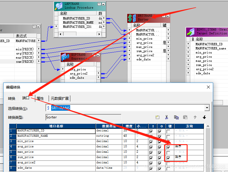 Informatica使用操作流程--聚合、表达式转换、查找、排序组件的使用 案例3_数据_18