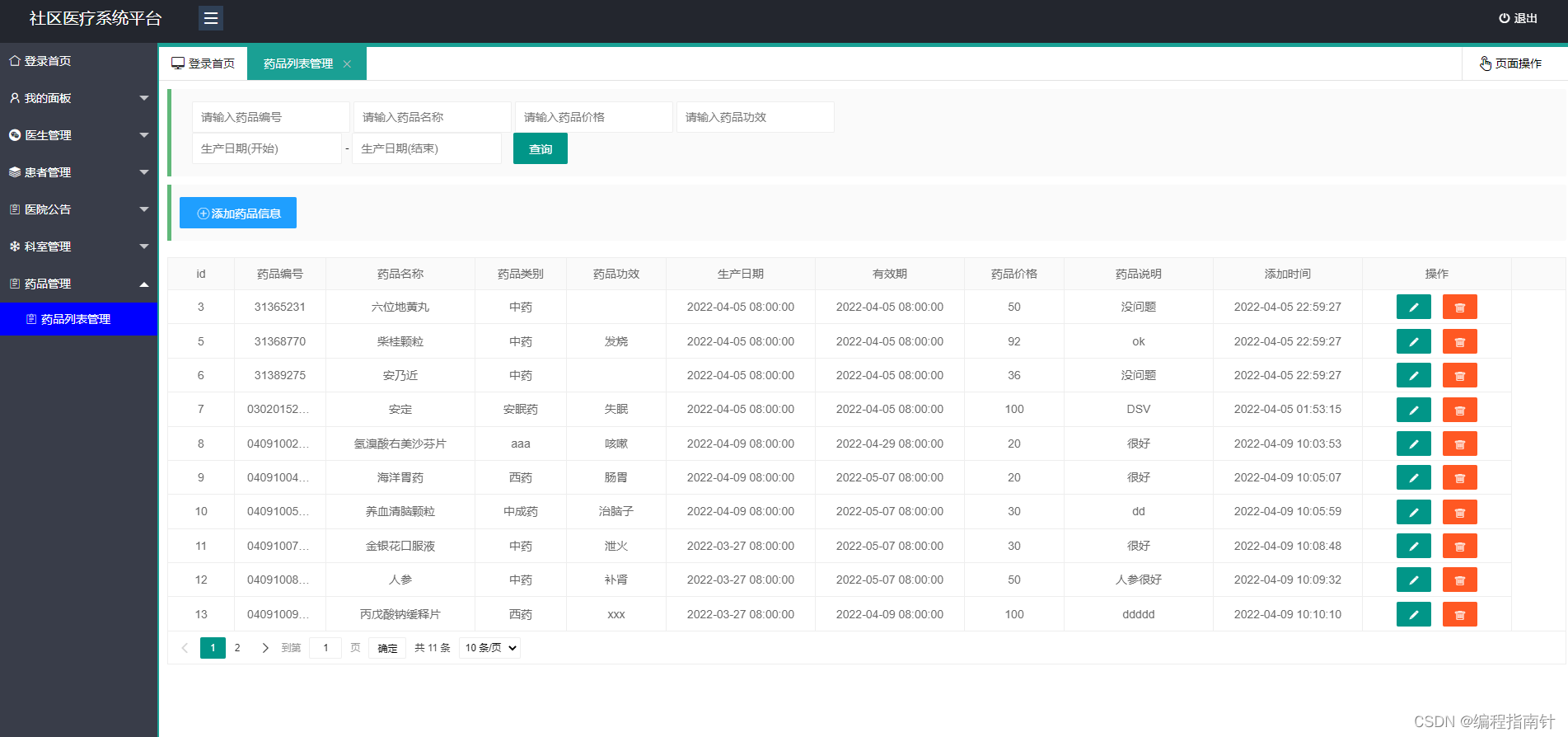 基于SSM社区医疗平台系统_医院管理_11