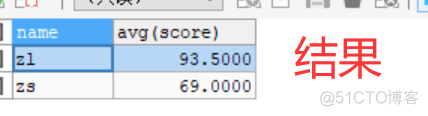 mysql求大于平均数的项 mysql平均成绩大于60_返回结果_03