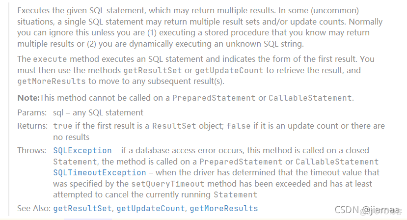 java连续执行函数间隔 java的statement执行多次_java