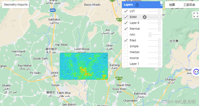 Google Earth Engine（GEE）——用填充后的Landsat7影像进行LST地表温度计算（C值转化为K值）_地表温度_02