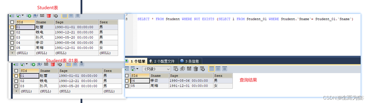 mysql比较两个表的差异 mysql两张表差异数据_Sage