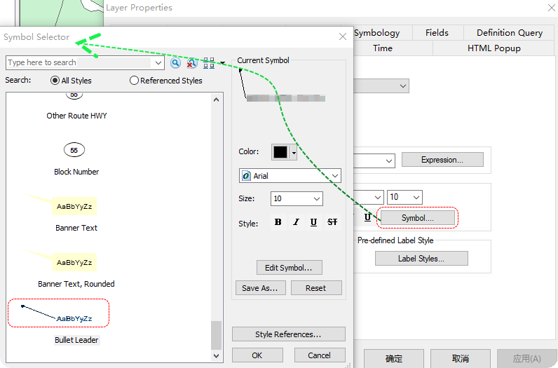 arcgis javascript 标注 arcgis设置标注位置_标注_04