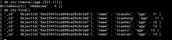 GridFS删除 MongoDB mongo删除数据命令_查询表达式_03