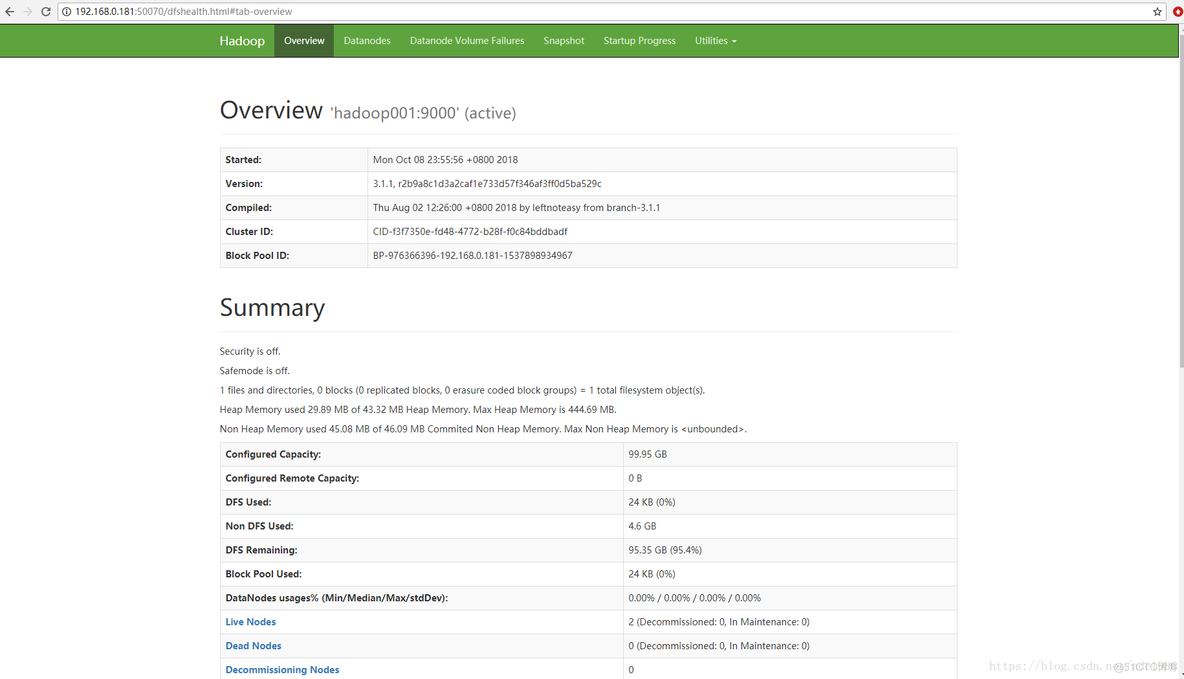 Hadoop环境搭建好测试 hadoop实验环境搭建_Hadoop3.1.1_11