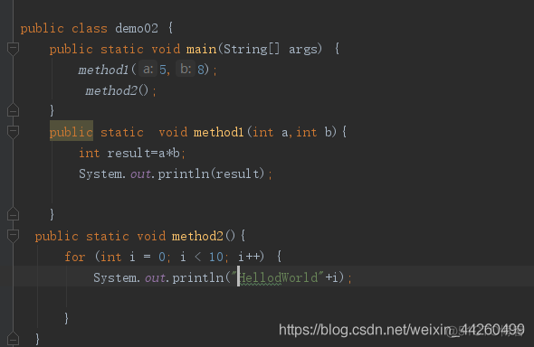 JAVA 方法定义及调用 java方法的定义和使用_方法名_02