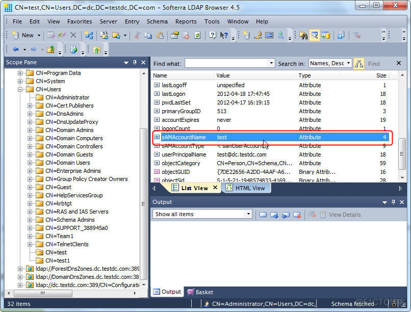 JAVA中使用LDAP登录 java ldap认证_java_11