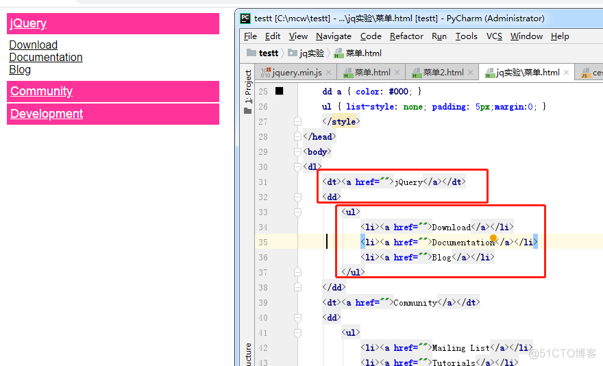 Java一级菜单和二级菜单 jquery一级菜单显示二级菜单_jquery_05