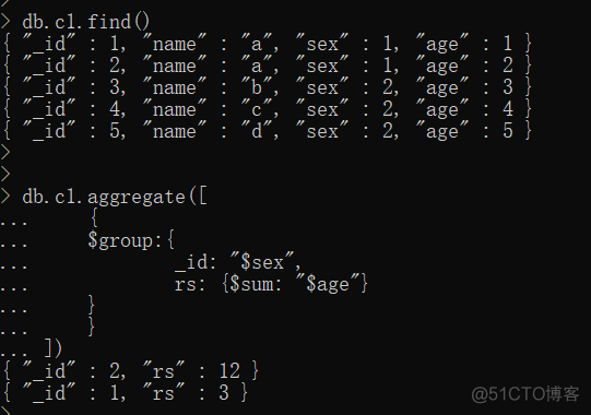 MongoDB常见的聚合 管道方法 mongo聚合查询_最小值_02