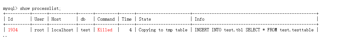 MySQL 某个线程占用cpu mysql线程killed不释放_回滚_04