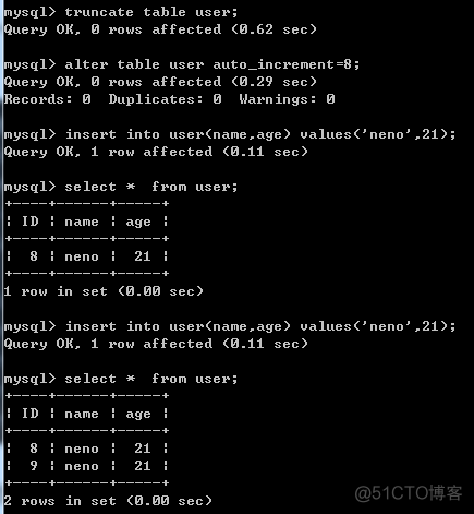 MySQL 设置当前表自增步长 mysql设置自增初始值和步长_自增_04