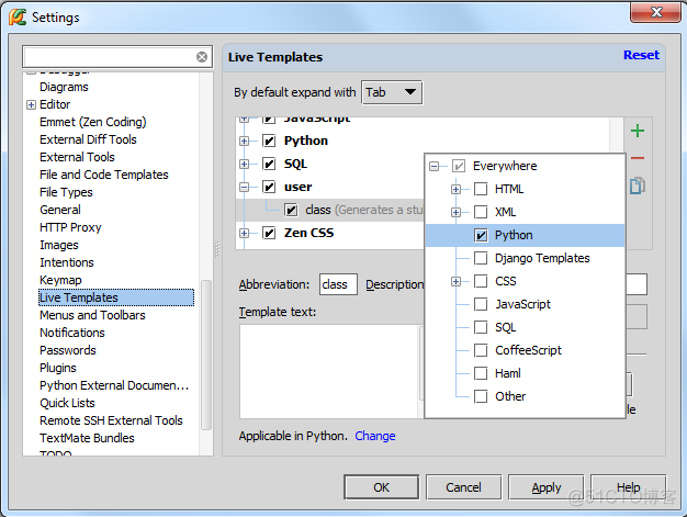 Python pycharm 模板 pycharm怎么设置模板_构造函数_03