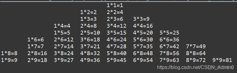 Java九九乘法表下三角 java九九乘法表三角形_编程语言_08