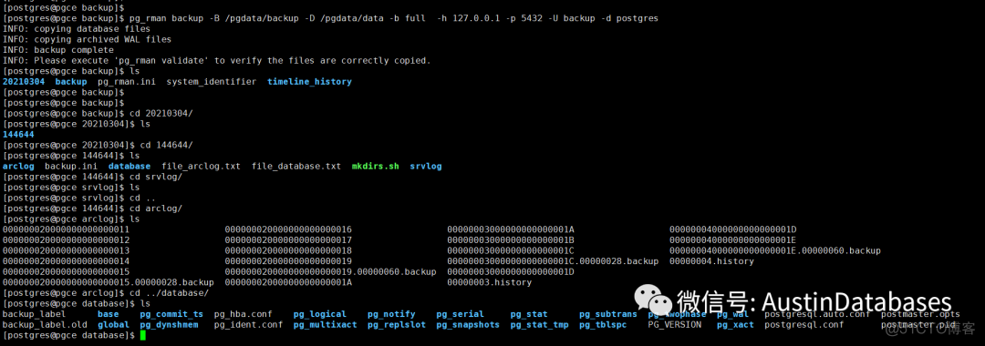 POSTGRESQL  PG_RMAN  基本操作_python_05