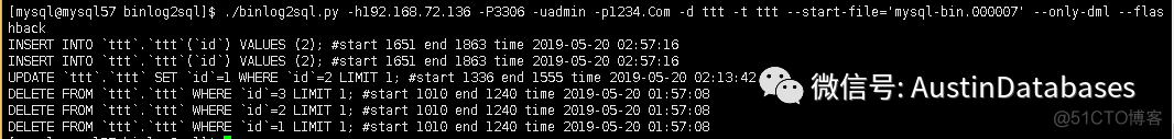 MySQL 的FLASHBACK 数据回滚_数据库_02