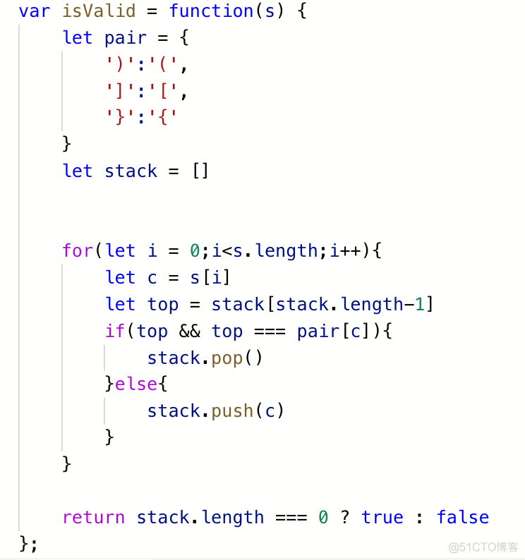 leetcode 20 有效的括号 valid-parentheses【ct】_字符串