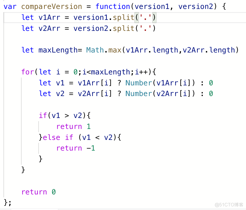 leetcode 165 比较版本号 compare-version-numbers【ct】_数组