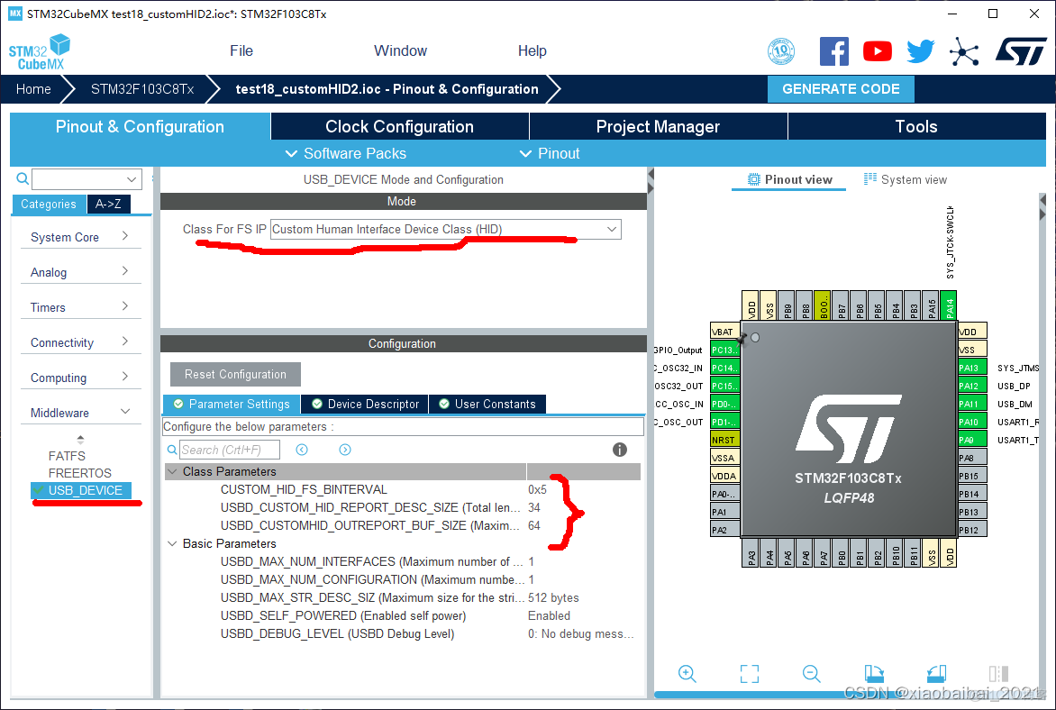 STM32F103基于hiredis stm32 hid设备_数据