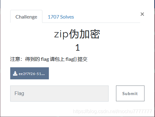 BUUCTF：zip伪加密_十六进制