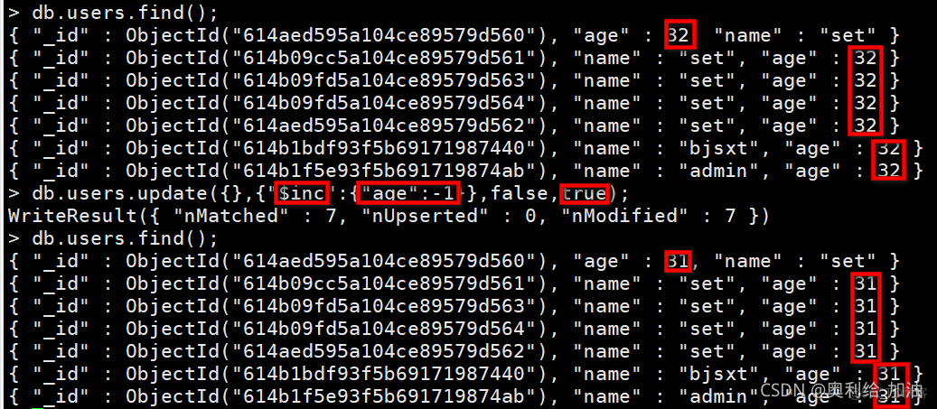 mongodb更新数组对象多个个字段 mongodb更新多条记录_mongodb_18