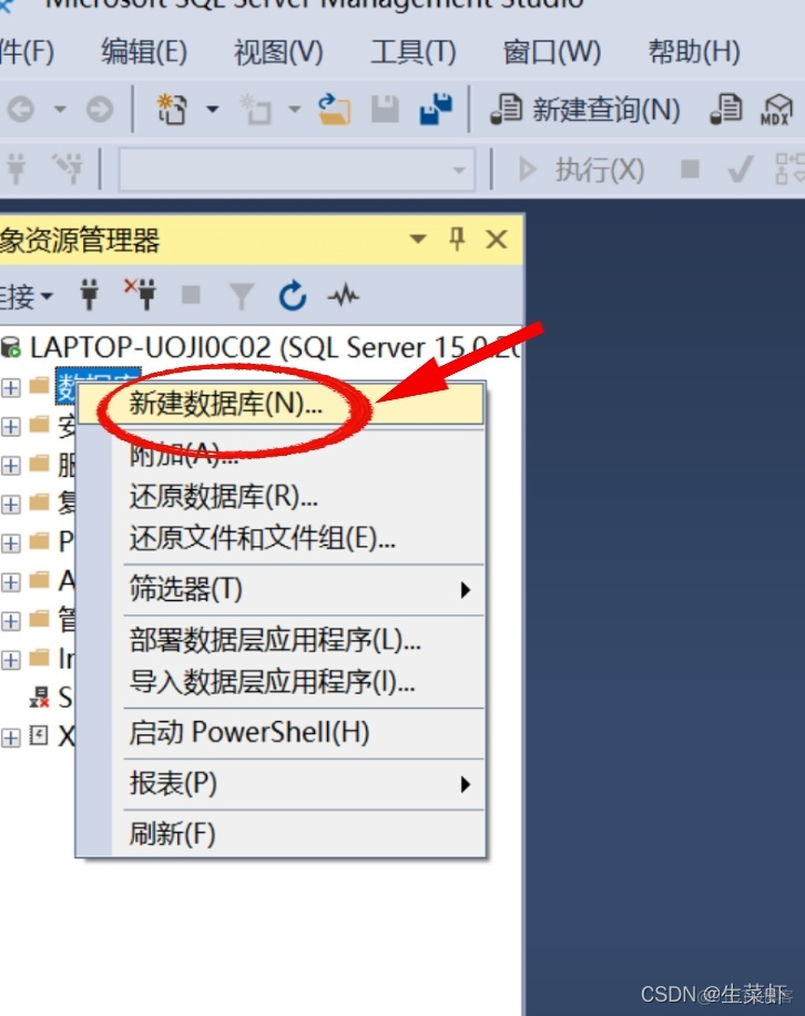 SQL server新建数据库无法连接 sql server 新建数据库_SQL server新建数据库无法连接_02