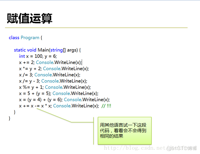 [连载]C#程序设计（05）--- C#核心编程-3 --- 表达式和运算符_C#_18