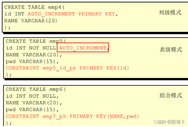 MySQL组合约束 mysql约束分为_sql_07