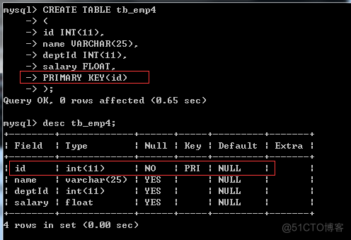 MySQL主键排序 mysql 主键_语法规则_04