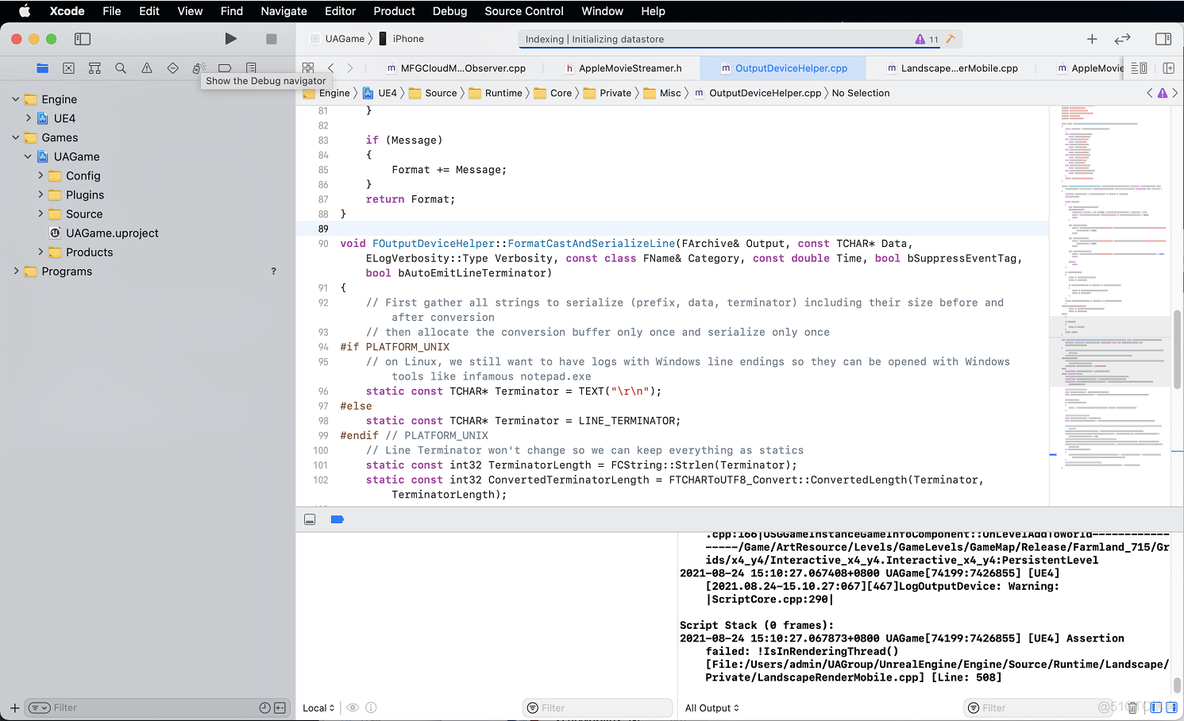UE4 ios调试 ue4 xcode_UE4