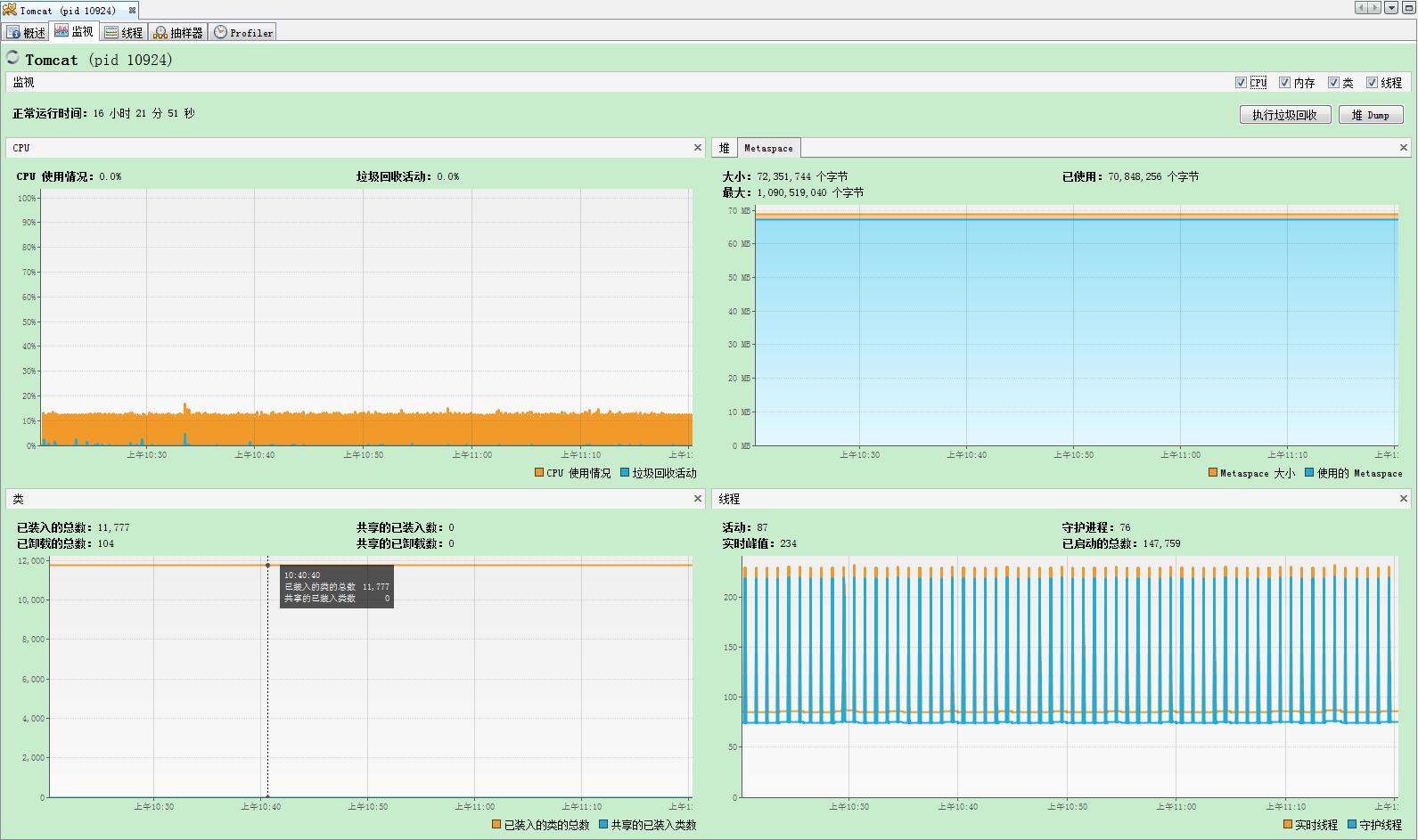 VisualVM mac 查询Java jvm查看metaspace_类加载_11