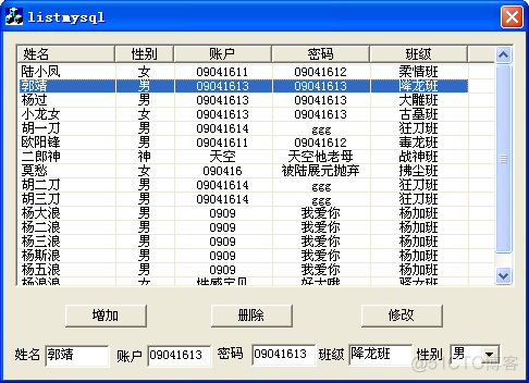 amoeba for mysql配置 mysql ado_列表框