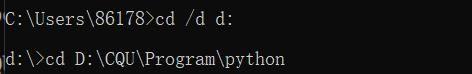 cmd中无法执行python脚本 cmd中运行python_盘符_02