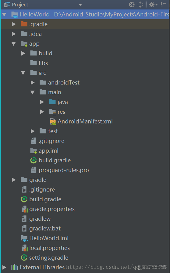 android studio第一个app android studio第一个项目_文件目录_07