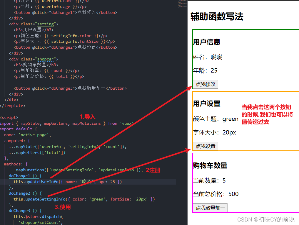 【vue2】vuex超超超级详解！(核心五大配置项)_开发语言_10