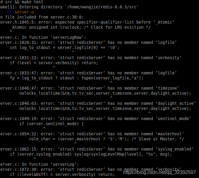 redis make test 报错 redis安装make install报错_redis make test 报错
