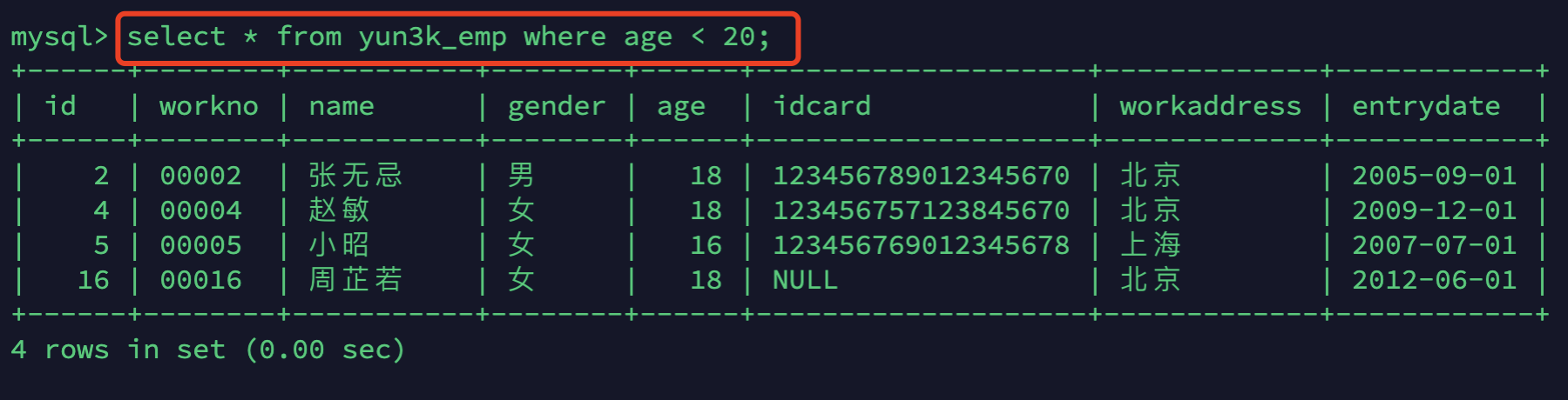 Mysql基础篇（一）之DDL、DML、DQL、DCL_sql_35