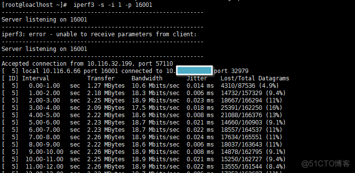 linux使用iperf3测试带宽_本地服务