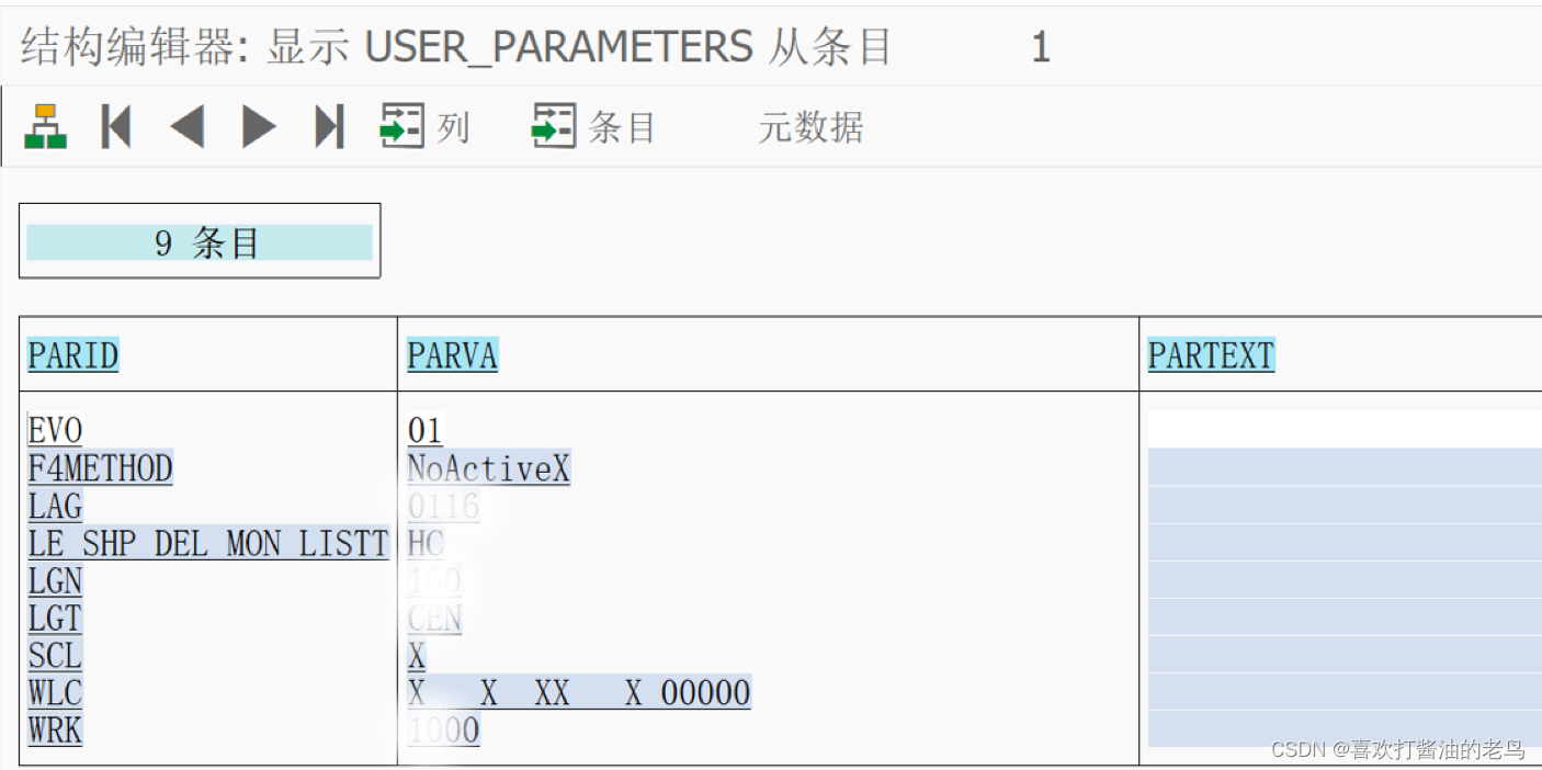 SAP ABAP获取SAP账号User Profile里的参数值_SAP ABAP_04